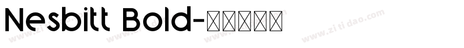 Nesbitt Bold字体转换